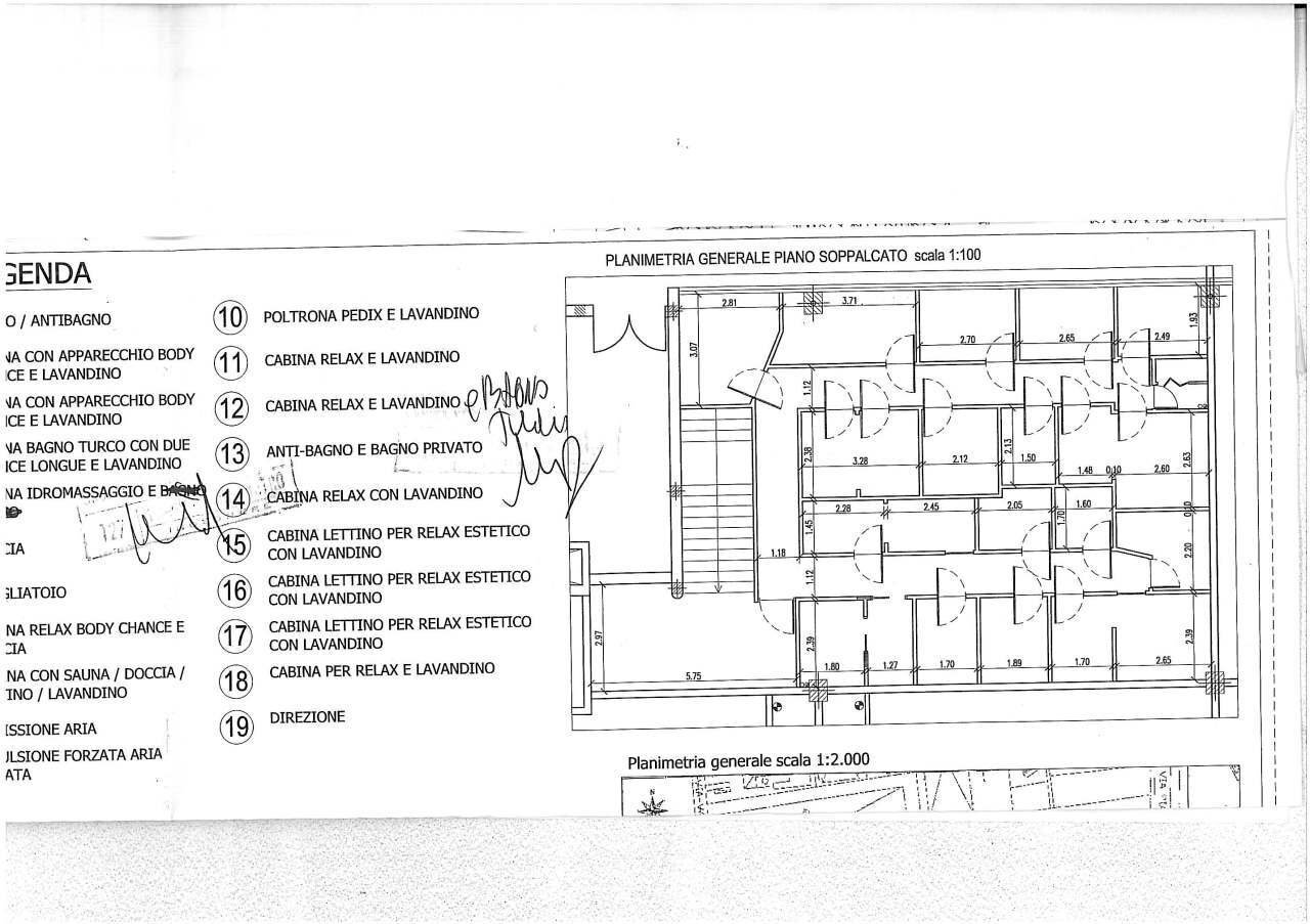 Planimetria generale Piano Soppalcato.jpg - Beauty Center - Solarium - Wellness San Benedetto del Tronto - floor plans 1