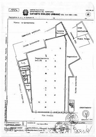 Negozio via Gaspare Aselli, Pavia - planimetria 1