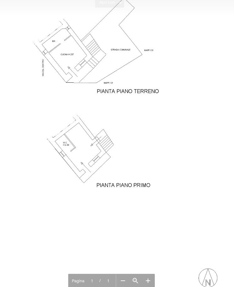 Semi-detached house Via Del Centro, 11, Isasca - floor plans 1