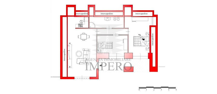 planimetria del 1Â° livello - Three-room apartment Latte ventimiglia, Ventimiglia - photo 3