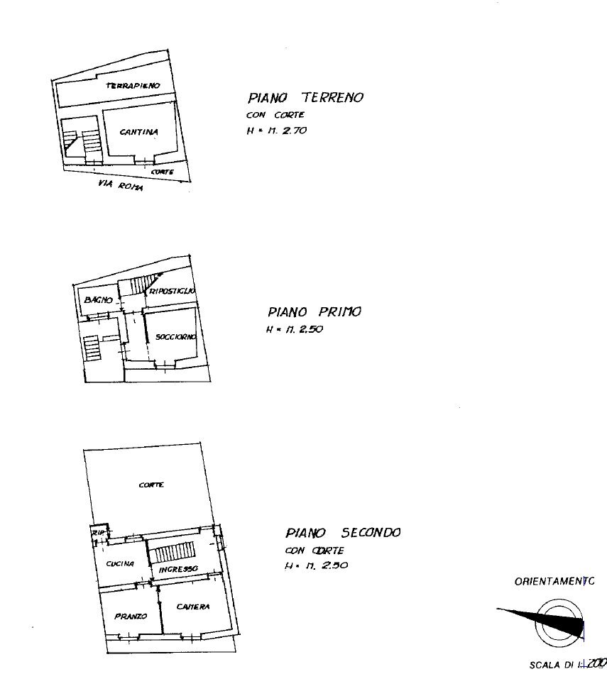 Semi-detached house via Roma, 19, Perrero - floor plans 1