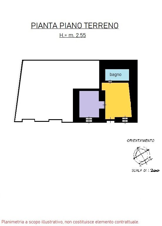 Bilocale via Nazionale Mentoulles, 5, Fenestrelle - planimetria 1