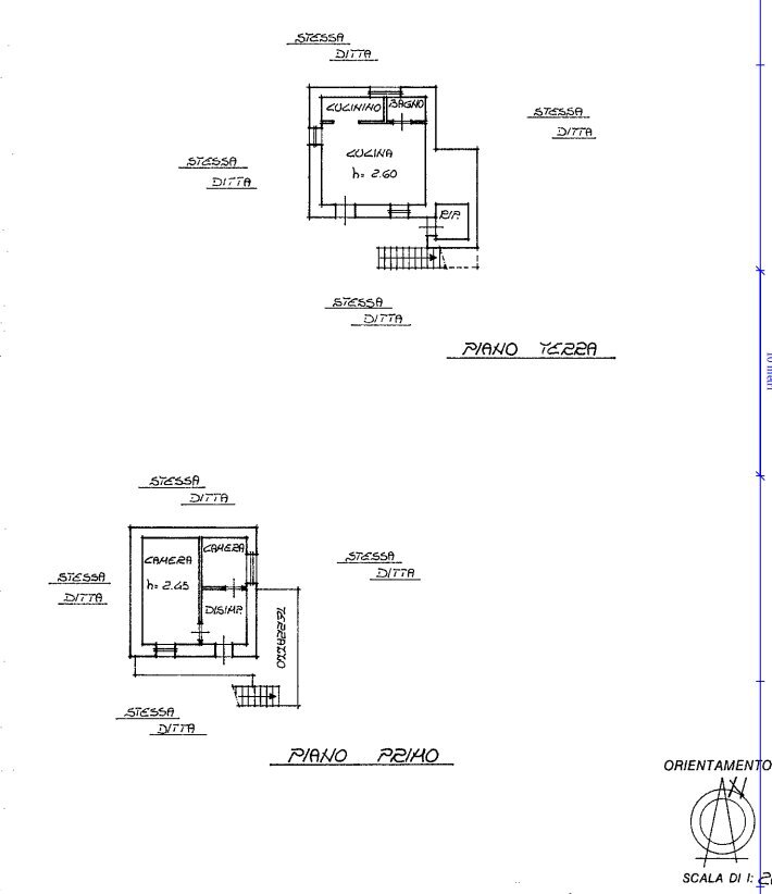 Independent house Via Madonna della Rocca, 17, Barge - floor plans 1