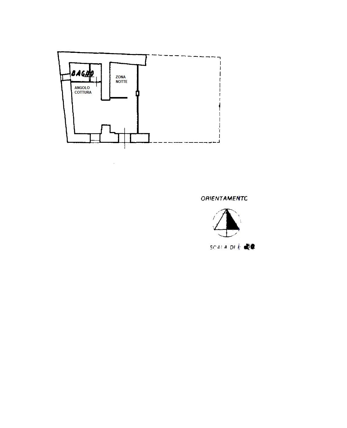 Bilocale Ville Cloze, 16, Fenestrelle - planimetria 1