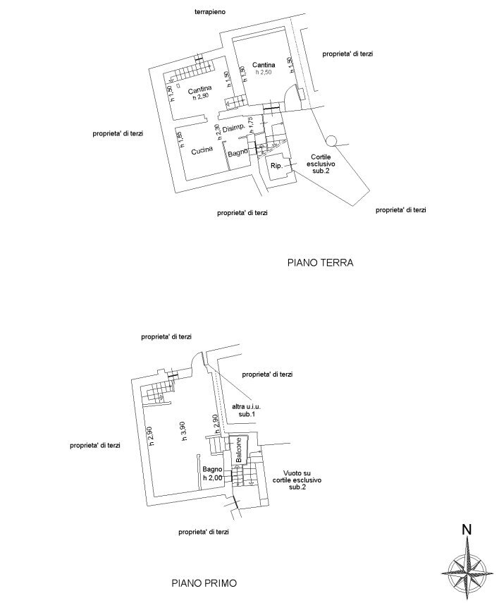 Rustico Borgata Ballou, 4, Isasca - planimetria 1
