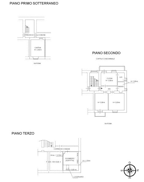 Trilocale Via Roma, 38, Paesana - planimetria 1
