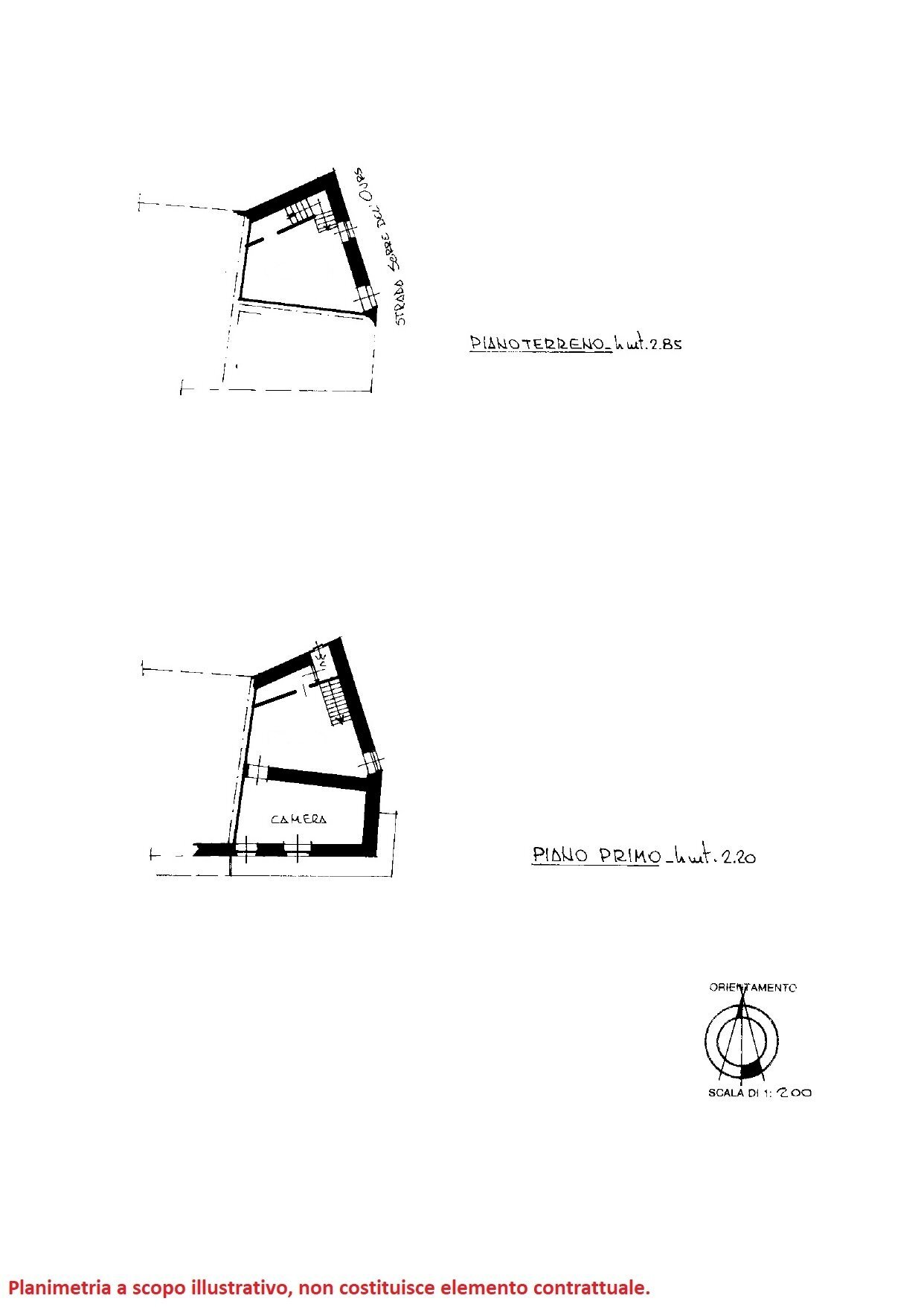 Casa semi indipendente Fondufaux, Fenestrelle - planimetria 1