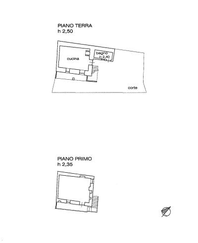 Portion of a house Via Ripoira, 154, Barge - floor plans 1