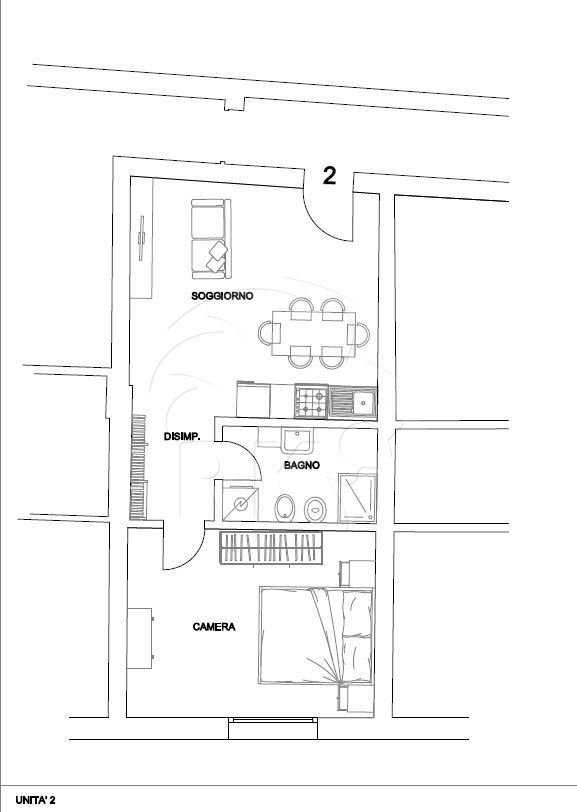 PLANIMETRIA - Appartamento Piazza di Porta Castiglione 16/B, Bologna - planimetria 1