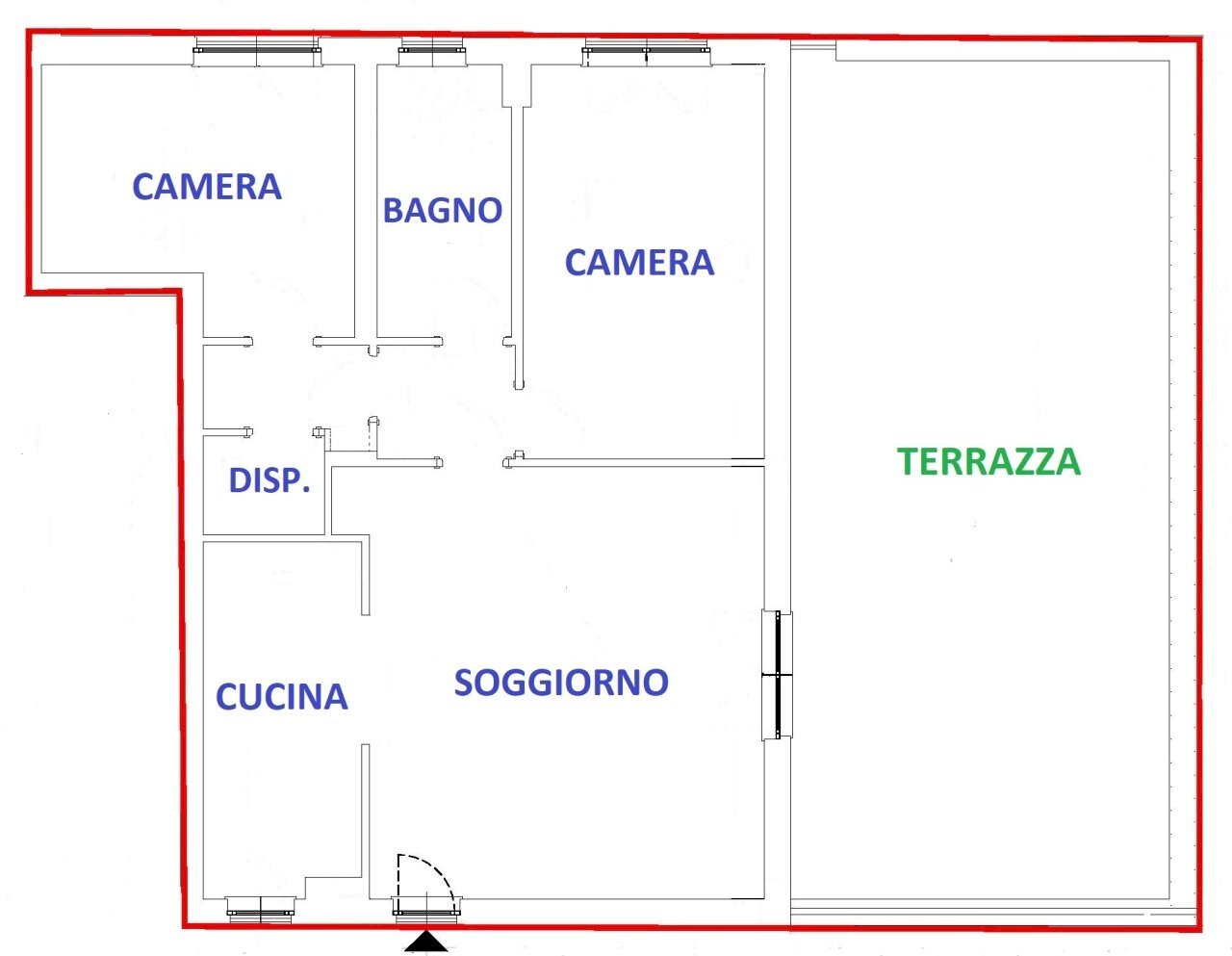 PLANIMETRIA DESCRITTIVA orizzont..jpg - Appartamento Piazza Sopranis 2, Genova - planimetria 1