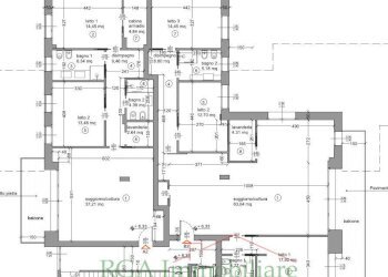 PLANIMETRIA - Quadrilocale viale Vittorio Emanuele II, 22, Bergamo - foto 3