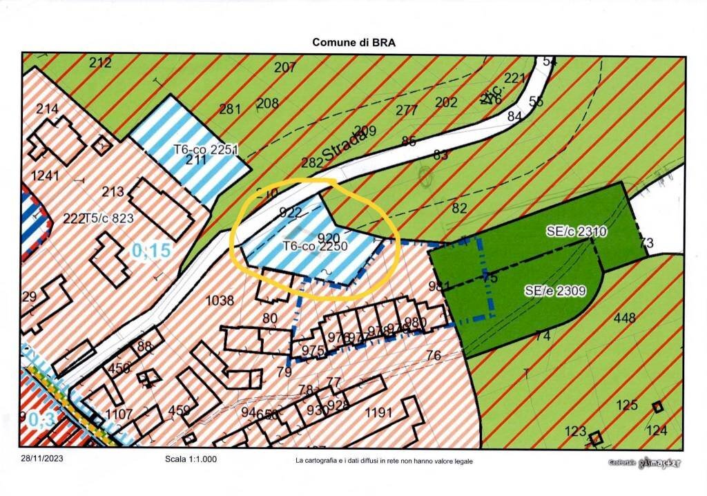 Planimetria - Building land strada Biola, Bra - photo 1