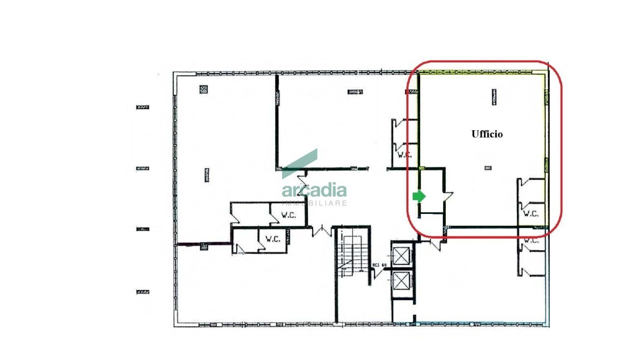 Planimetria - Ufficio Via Matarrese 58, Bari - planimetria 1