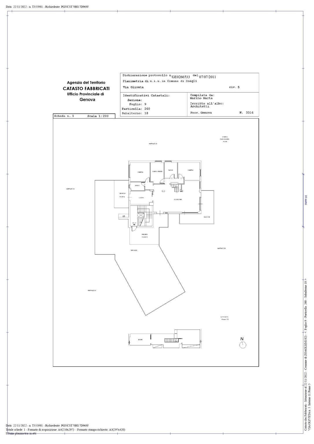 Villa via Privata San Bartolomeo, Rapallo - floor plans 1