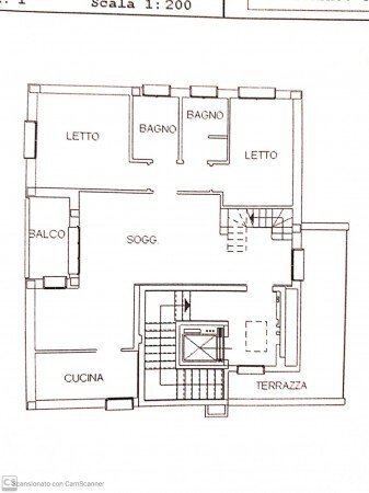 Attico via Roberto Koch, Bologna (zona Borgo Panigale) - planimetria 1