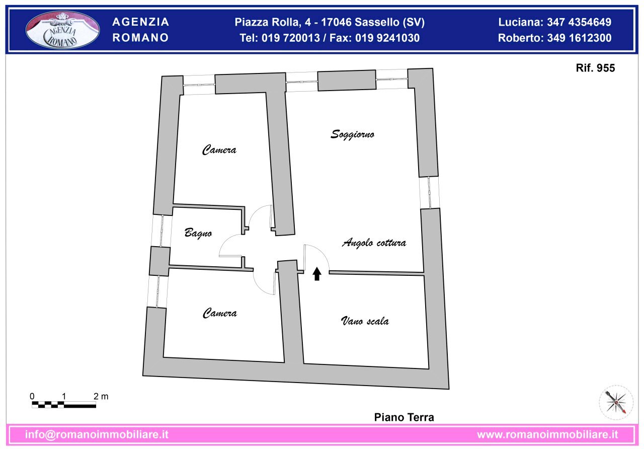 Rif. 955 Via anlea - Mioglia-2D.jpg - Four-room apartment Via Anlera, Mioglia - floor plans 1