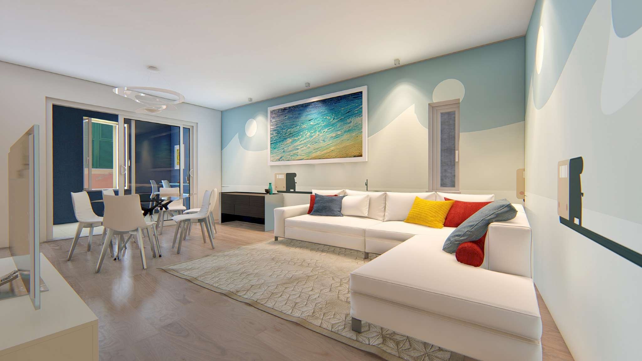 Soggiorno con nicchia - Trilocale via Vittorio Veneto, 130, Alassio - foto 2