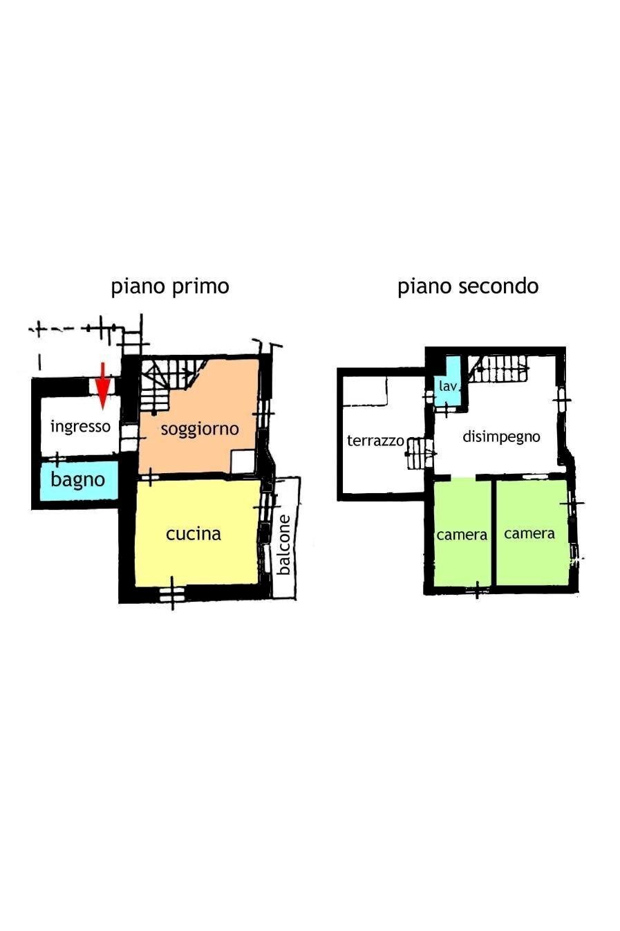 Quadrilocale via San Sinforiano, San Biagio della Cima - planimetria 1