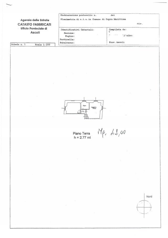 13 CupraMarittima- Appartamento nuovo vicino al ma - Bilocale Cupra Marittima - planimetria 1