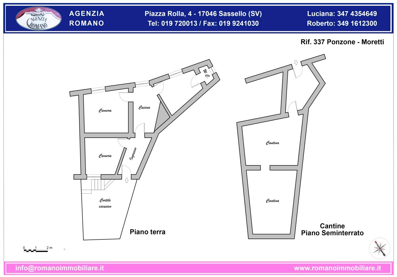 Rif 249 mioglia cartellino 2D.jpg - Portion of a house Mioglia - floor plans 1