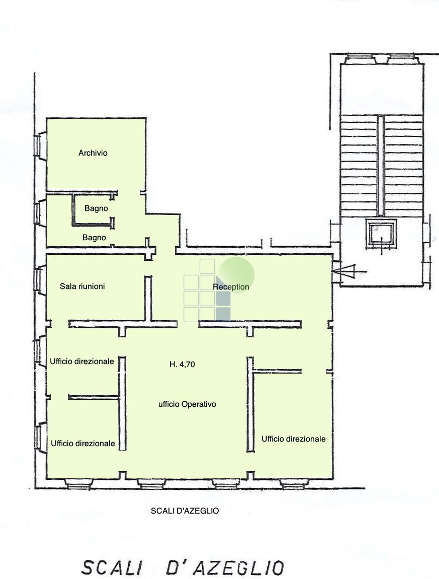 PLANIMETRIA - Ufficio Scali D'Azeglio 10, Livorno - planimetria 1