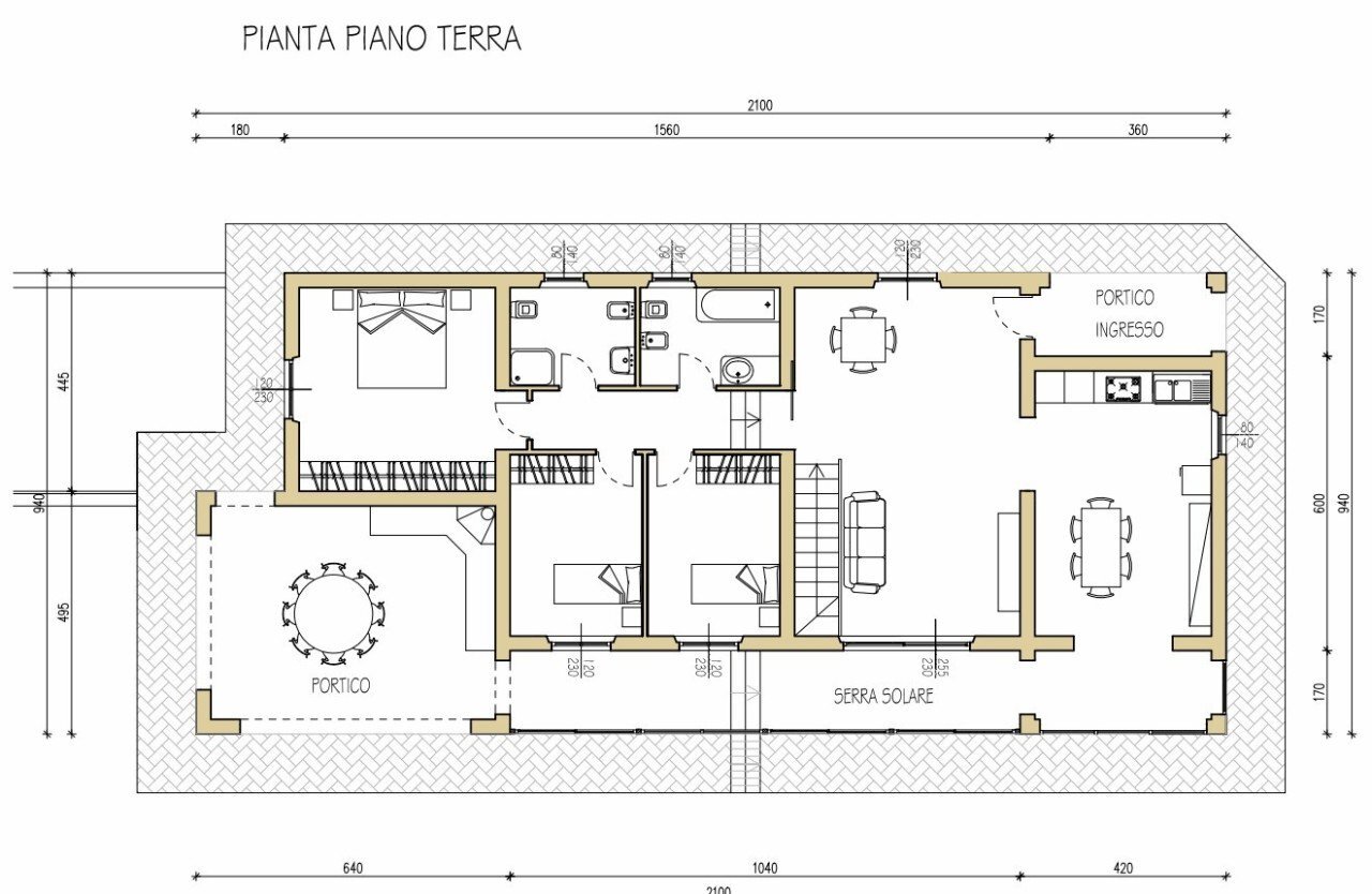 PLANIMETRIA PIANO TERRA.jpg - Villa Località Frattavecchia 54, Castiglione del Lago - planimetria 1