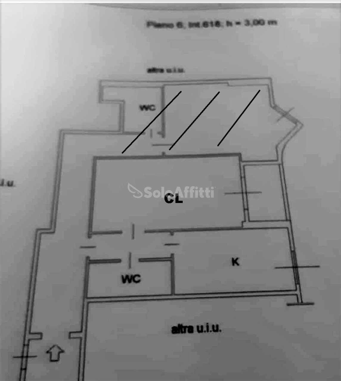 PLANIMETRIA - Bilocale Via Amerigo Vespucci, Napoli - planimetria 1