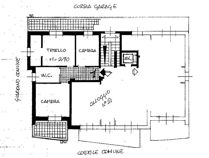 Three-room apartment Via Stazione, 76C, Manta - floor plans 1