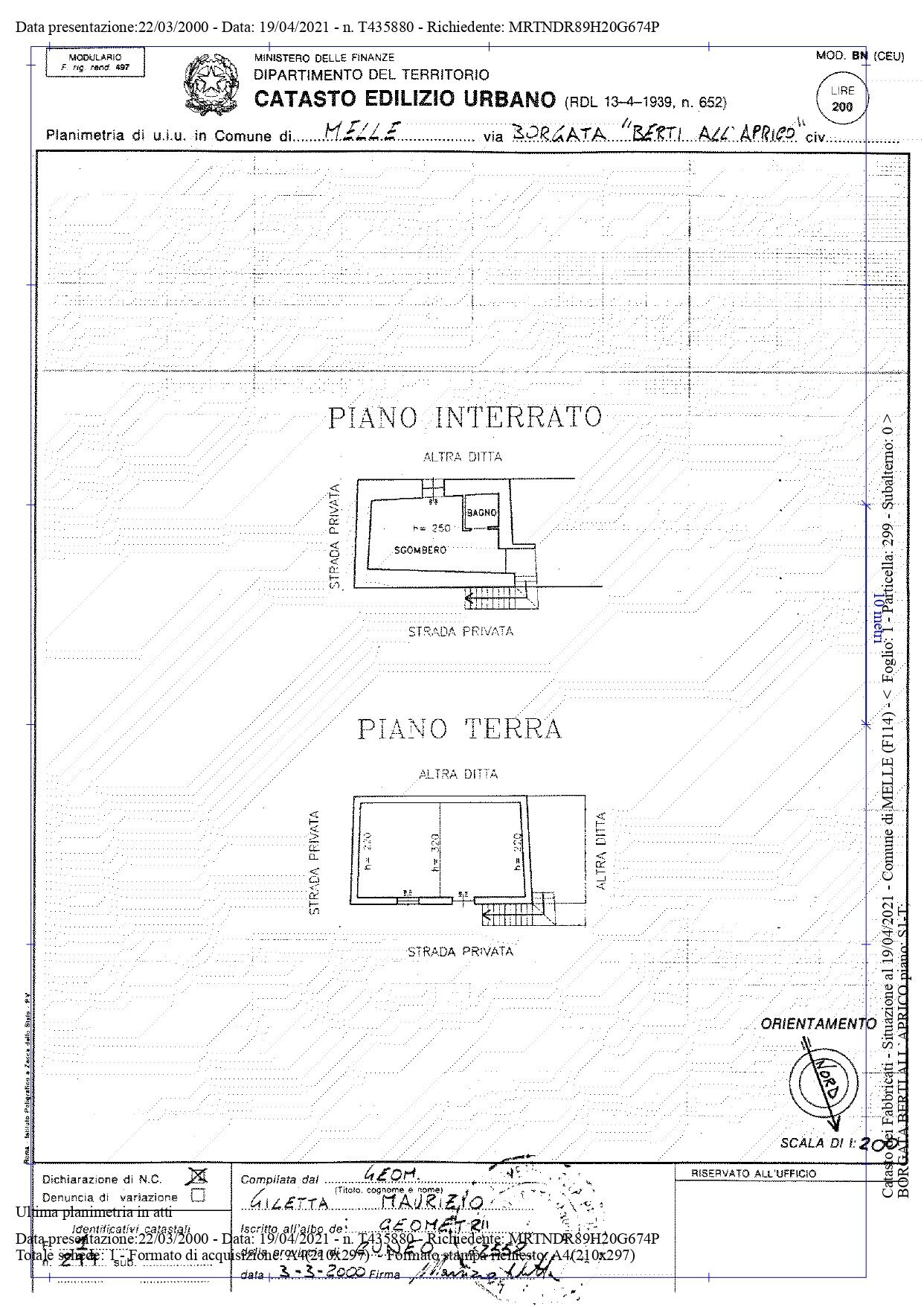 Rustic Borgata Bert, Snc, Melle - floor plans 1