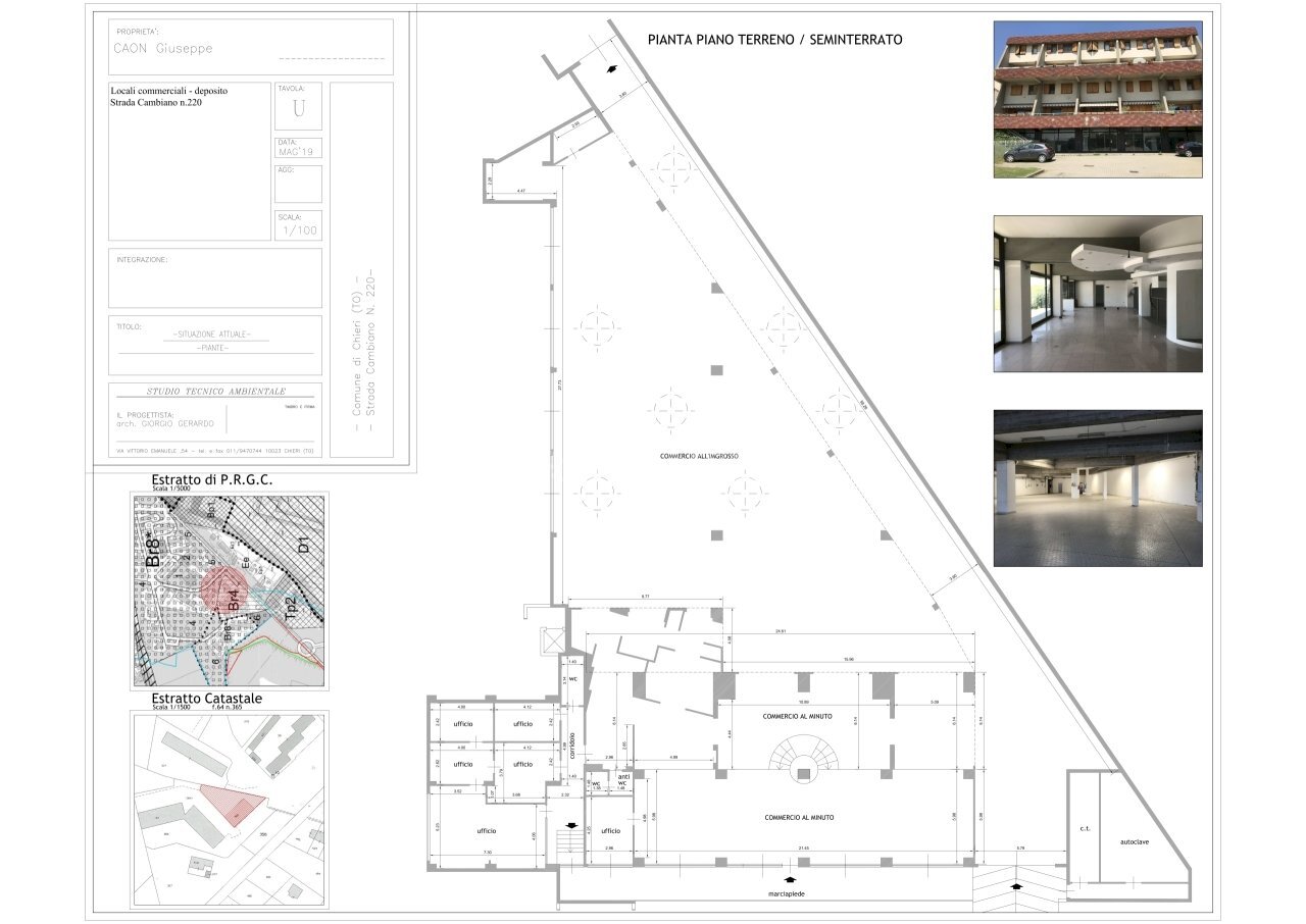 planimetria Strada Cambiano 220 - Commercial Premises Strada Cambiano 220, Chieri - floor plans 1