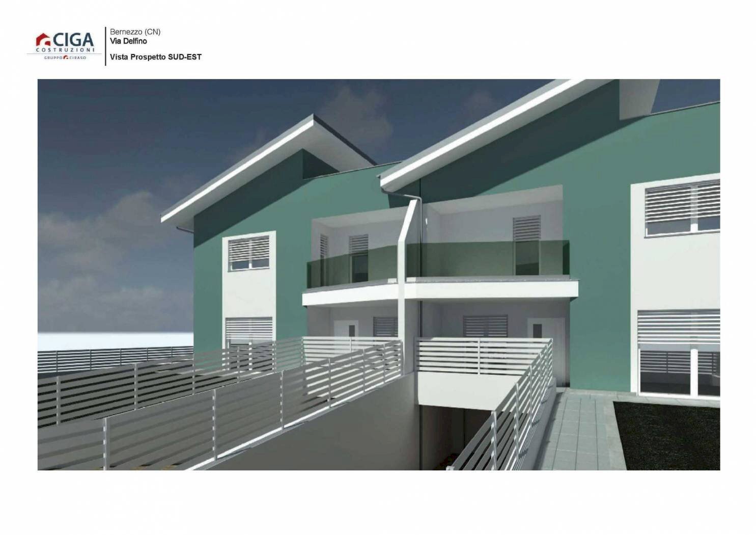 Ipotesi di render - Terraced Villa via Delfino, Bernezzo - photo 1