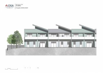 Prospetto posteriore - Villa a Schiera via Delfino, Bernezzo - foto 7