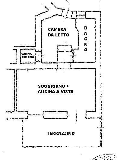 PLANIEMTRIA - Appartamento Via Mandracchio a Nazareth, Napoli - planimetria 1