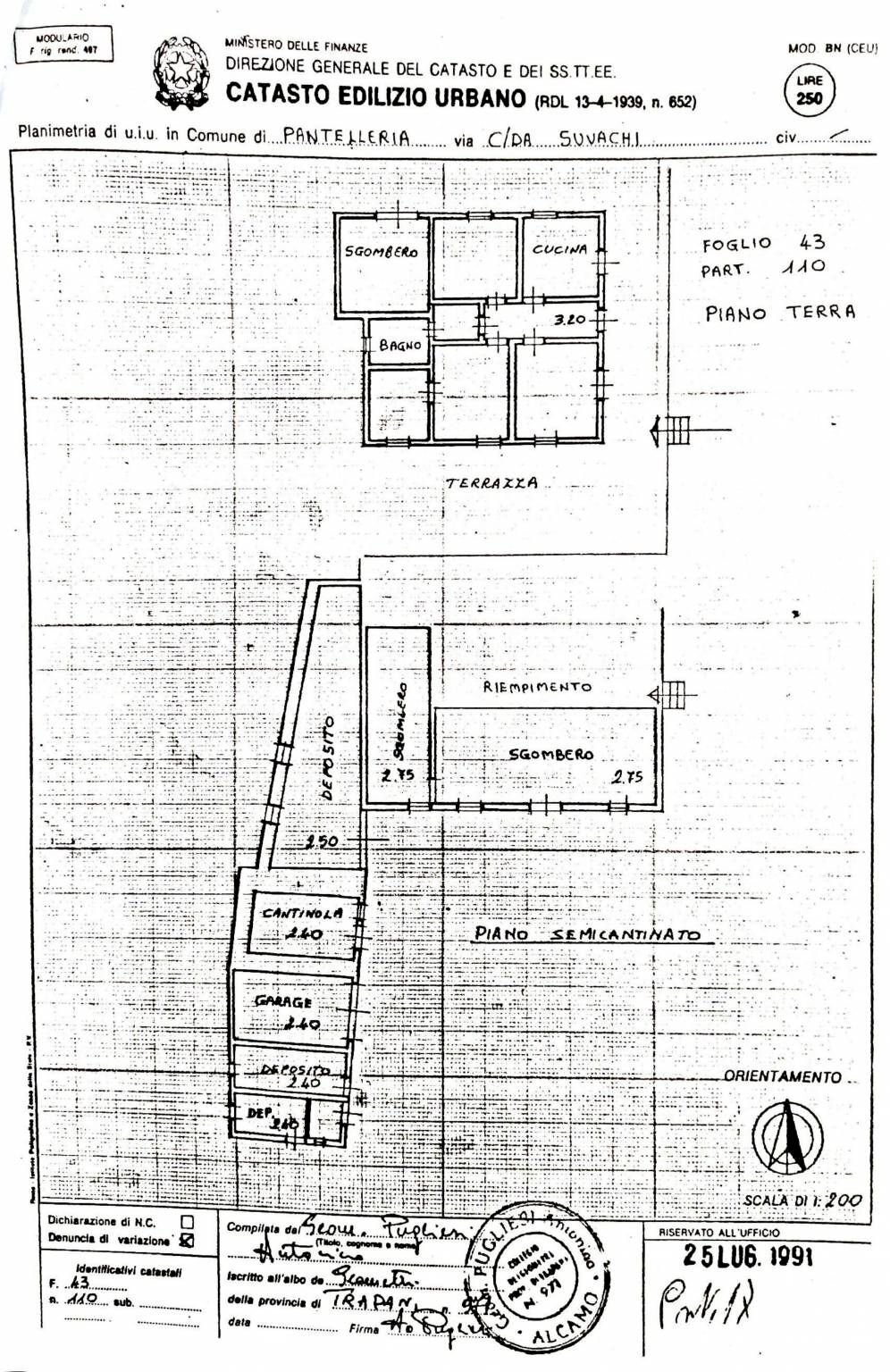 Villa Pantelleria - planimetria 1