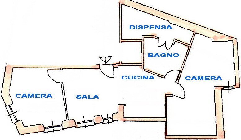 planimetria - Attico Vico Campopisano  10, Genova (zona Carignano) - planimetria 1