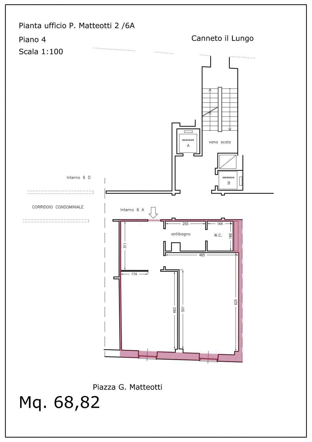 Ufficio piazza Giacomo Matteotti, 2, Genova - planimetria 1